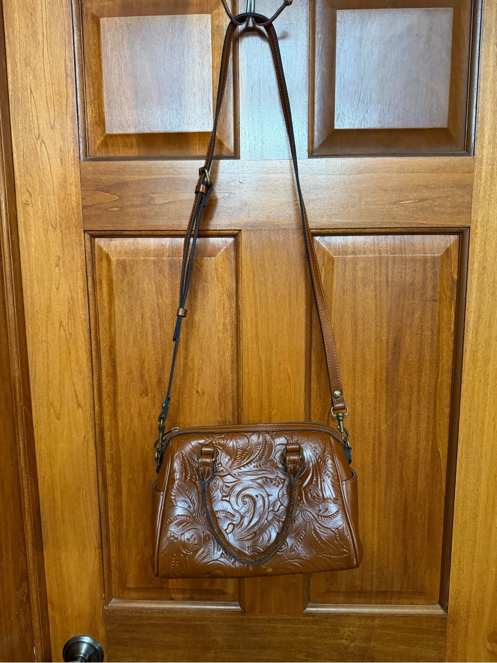 PATRICIA NASH Sarina Florence satchel with crossbody strap